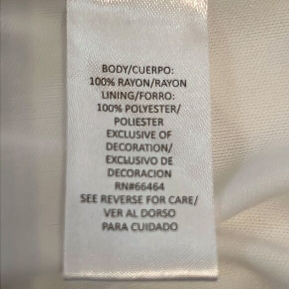 Studio One Ivory Cold Shoulder Dress  - Size 2X - Picture 6 of 7